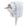 Prolongateur HO5VV-F 3m avec prise gigogne - Blanc - Zenitech