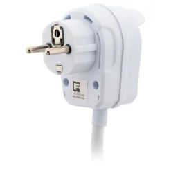 Prolongateur HO5VV-F 3m avec prise gigogne - Blanc - Zenitech