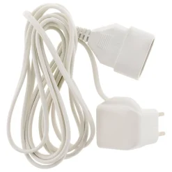 Prolongateur HO3VVH2-F 2x0,75mm² 6A 3m avec prise gigogne - Blanc - Zenitech
