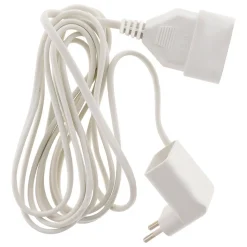 Prolongateur HO3VVH2-F 2x0,75mm² 6A 3m avec prise gigogne - Blanc - Zenitech