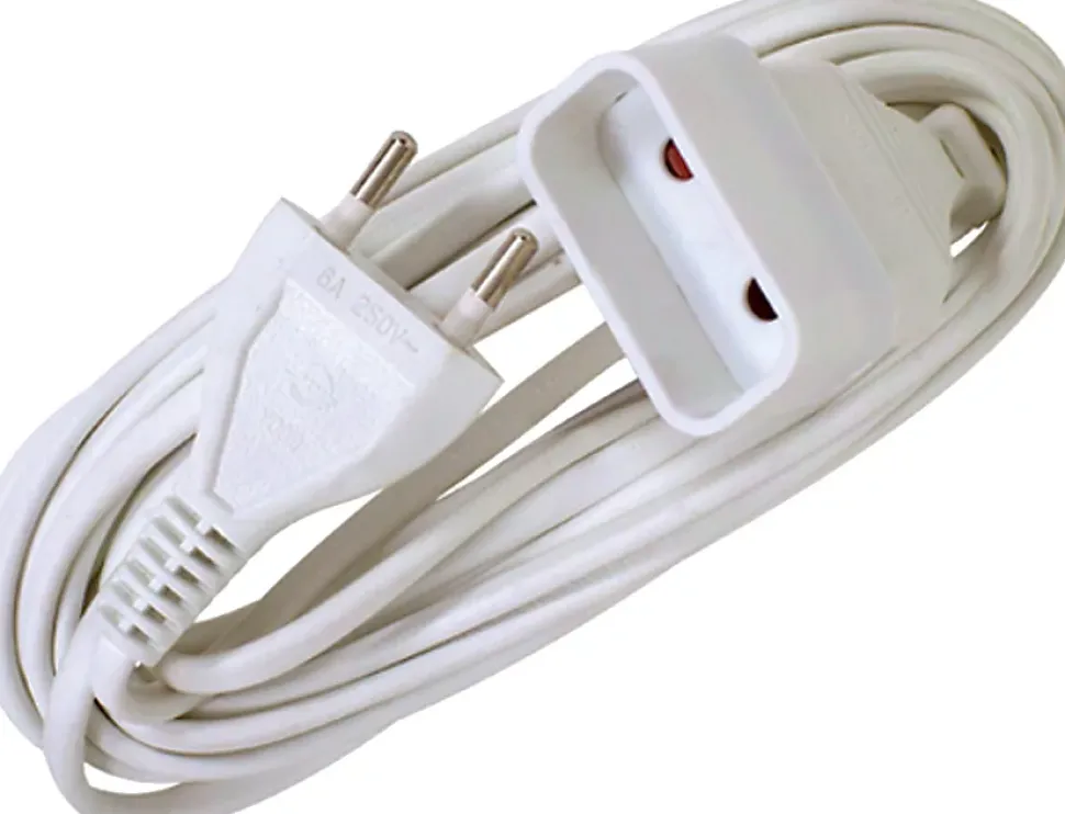 Prolongateur HO3VVH2F 2x0,75mm² 6A - 3m - blanc - Dio