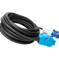 Prolongateur Schuko CEE P17 10m IP44 - Noir/Bleu - Protec
