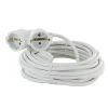 Prolongateur Schuko double tête 3m - blanc - Chacon
