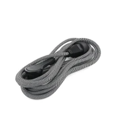 Prolongateur Schuko fiche plate 3m noir/blanc Chacon