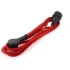 Prolongateur text. fiche plate 3m rouge/noir Chacon