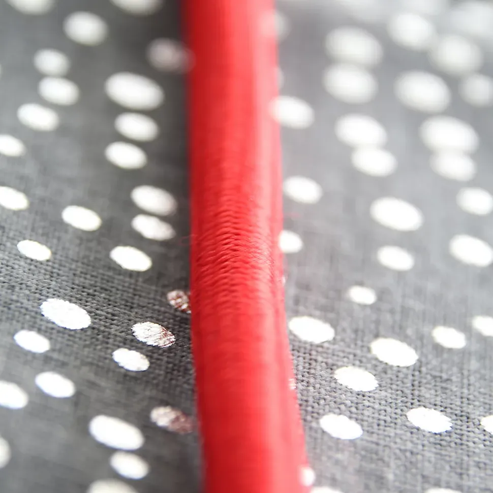 Prolongateur text. fiche plate 3m rouge/noir Chacon