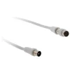 Prolongateur TV mâle/mâle + adaptateur F/F 5m - Zenitech