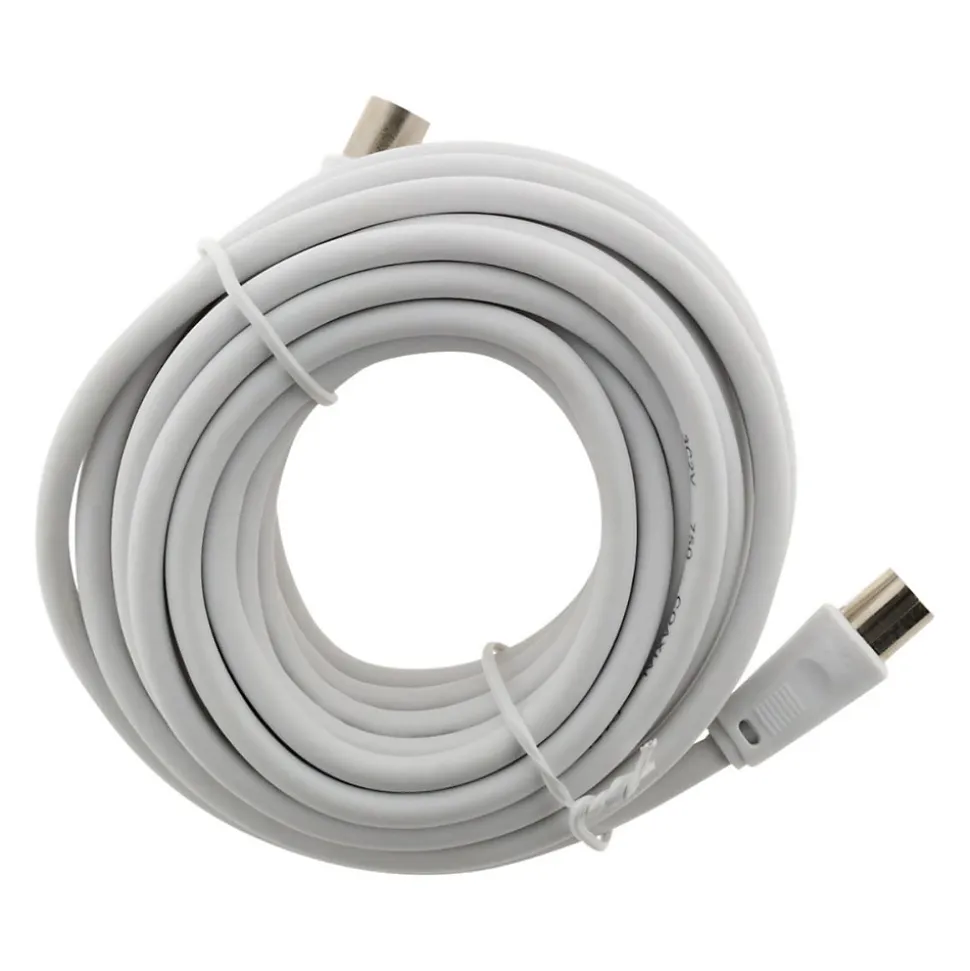 Prolongateur TV mâle/mâle + adaptateur F/F 5m - Zenitech