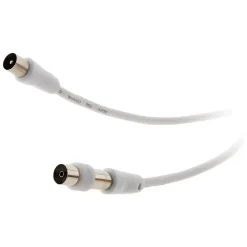 Prolongateur TV mâle/mâle + adaptateur F/F 2m - Zenitech
