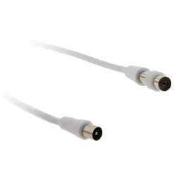 Prolongateur TV mâle/mâle + adaptateur F/F 2m - Zenitech