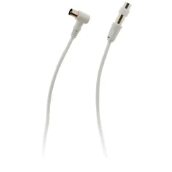 Prolongateur TV mâle/mâle + adaptateur F/F 2m - Zenitech