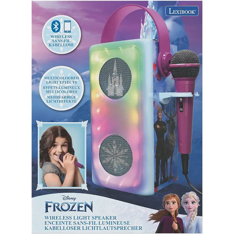 Puissante enceinte Bluetooth lumineuse La Reine des Neiges avec micro