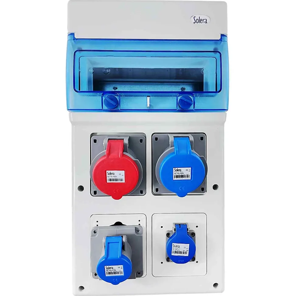 1311pv4 Coffret étanche Ip65 Pour 4 Prises électriques à Composer - 11 Modules - Solera Indubox