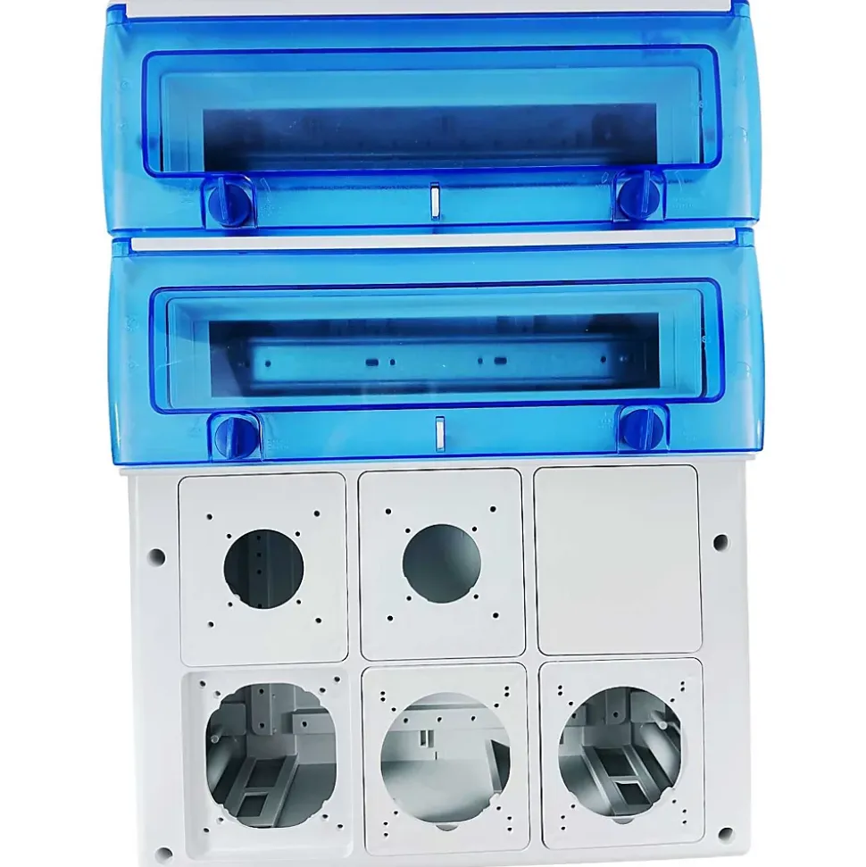 1332pv6 Coffret étanche Ip65 Pour 6 Prises Industrielles à Composer - 2 Rangées De 16 Modules - Solera Indubox
