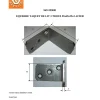 Équerres Taquet LIT 3 Trous 55X65X35X3 Acier - 1 pièce
