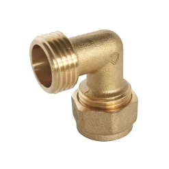 Raccord à compression SOMATHERM - Coude mâle - PER 10x12 - Fixation à visser