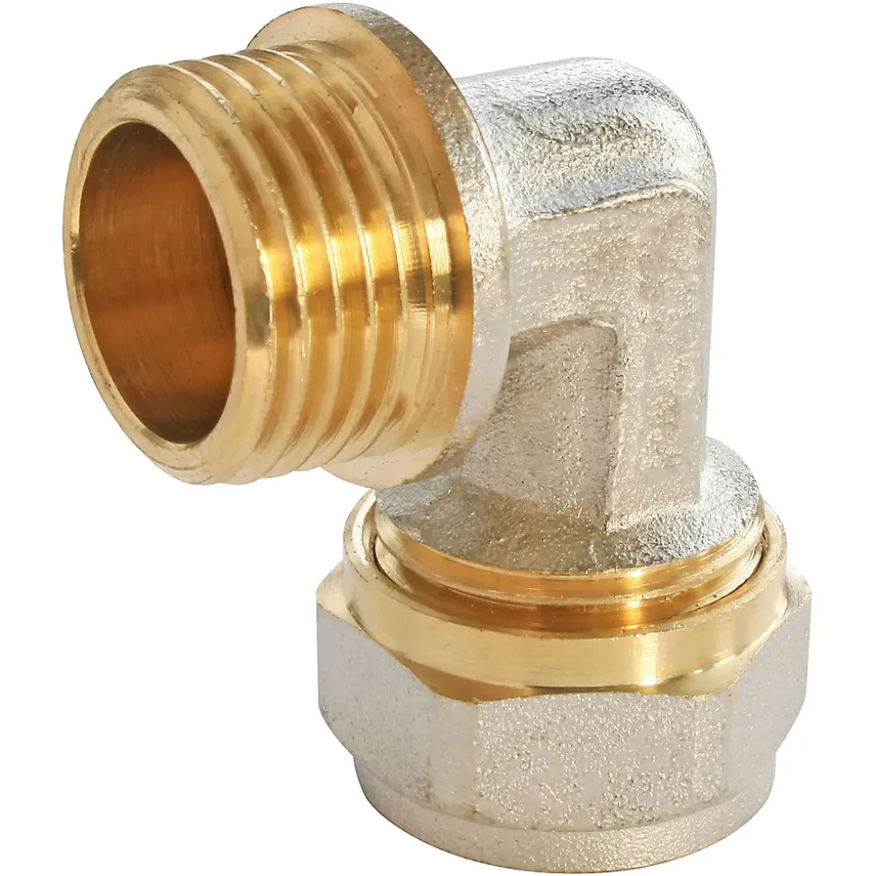 Raccord coudé à compression pour tube Multicouche Ø16 - coude mâle 15/21 (1/2")