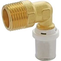 Raccord coudé à sertir pour tube Multicouche Ø16 - coude mâle 15/21 (1/2")