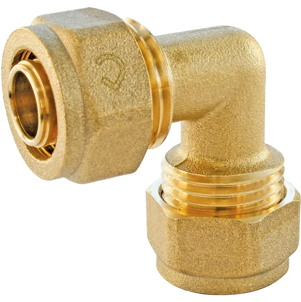 Raccord coudé égal à compression pour tube Multicouche Ø16 mm