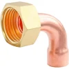 Raccord cuivre coudé à souder sur tube cuivre Ø16 - sortie écrou tournant femelle 20/27 (3/4"), lot de 2