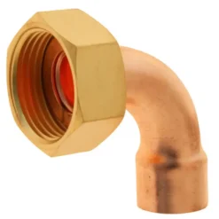 Raccord cuivre coudé à souder sur tube cuivre Ø16 - sortie écrou tournant femelle 20/27 (3/4"), lot de 2