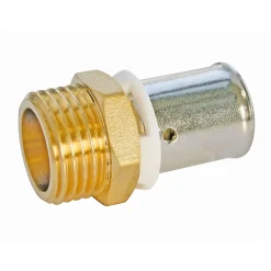 Raccord droit à sertir pour tube PER Ø20 - droit mâle 20/27 (3/4")