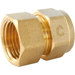Raccord droit femelle PER à compression Ø12 - Femelle 12/17 (3/8")