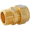 Raccord droit mâle PER à compression Ø12 - Femelle 15/21 (1/2")