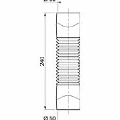 Raccord d'évacuation souple PVC Wirquin Magicoude ø50 mm à coller