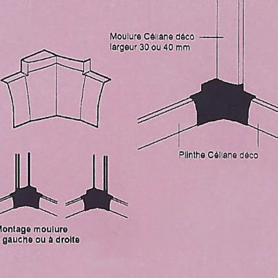 Raccord en T pour angle, pour moulure CELIANE Déco 30 x 12,5 mm Legrand