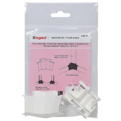 Raccord en T pour angle, pour moulure CELIANE Déco 30 x 12,5 mm Legrand
