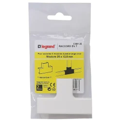 Raccord en T pour moulure 20 x 12,5 mm Legrand