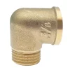 Raccord laiton coudé 90 degrés mâle femelle à visser diam 1/2" - lot de 5