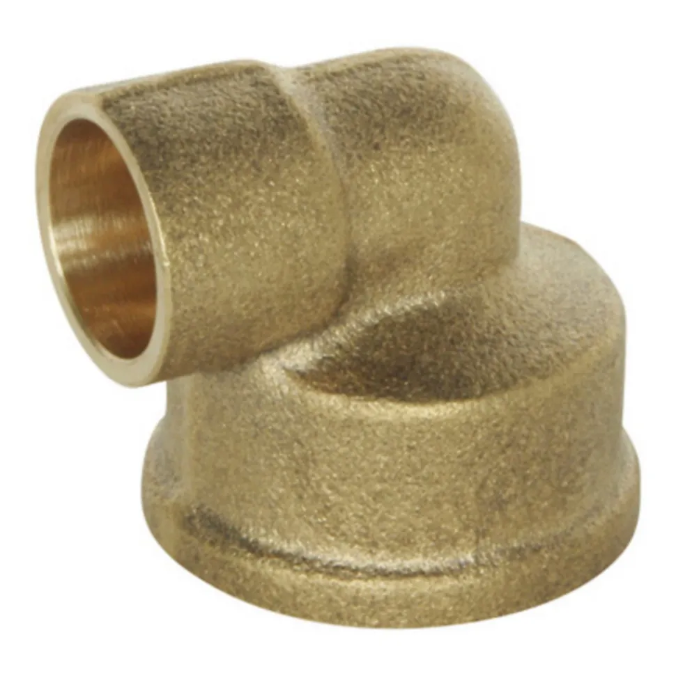 Raccord laiton coudé à souder sur tube cuivre Ø12 - sortie femelle 15/21 (1/2"), lot de 2