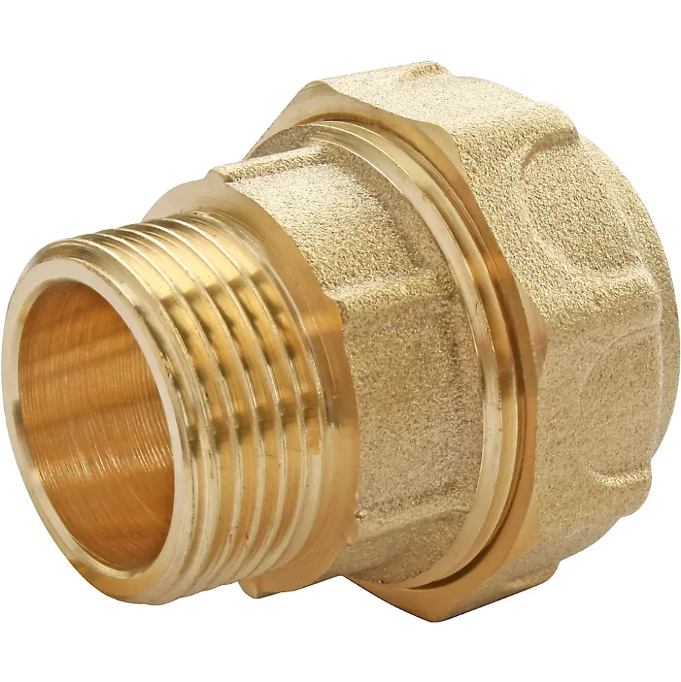 Raccord laiton droit pour PE Ø32 - Mâle 20/27 (3/4")