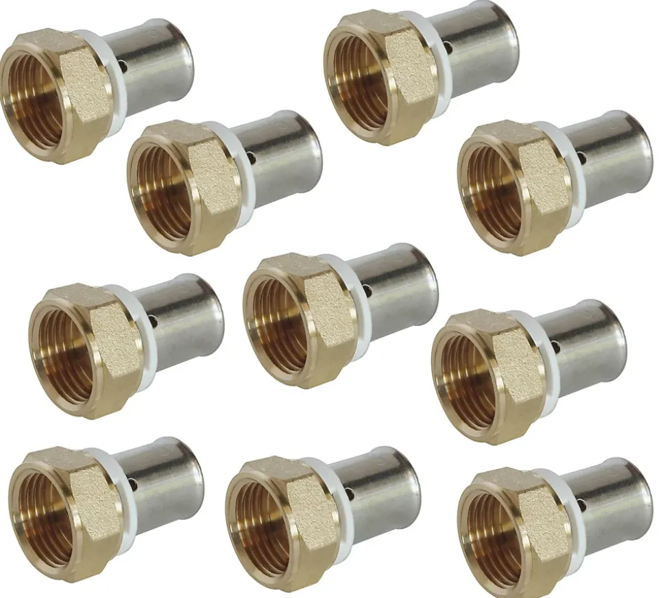 Raccord PER à sertir DN 16 1/2'' avec écrou tournant Somatherm for you 10 pièces