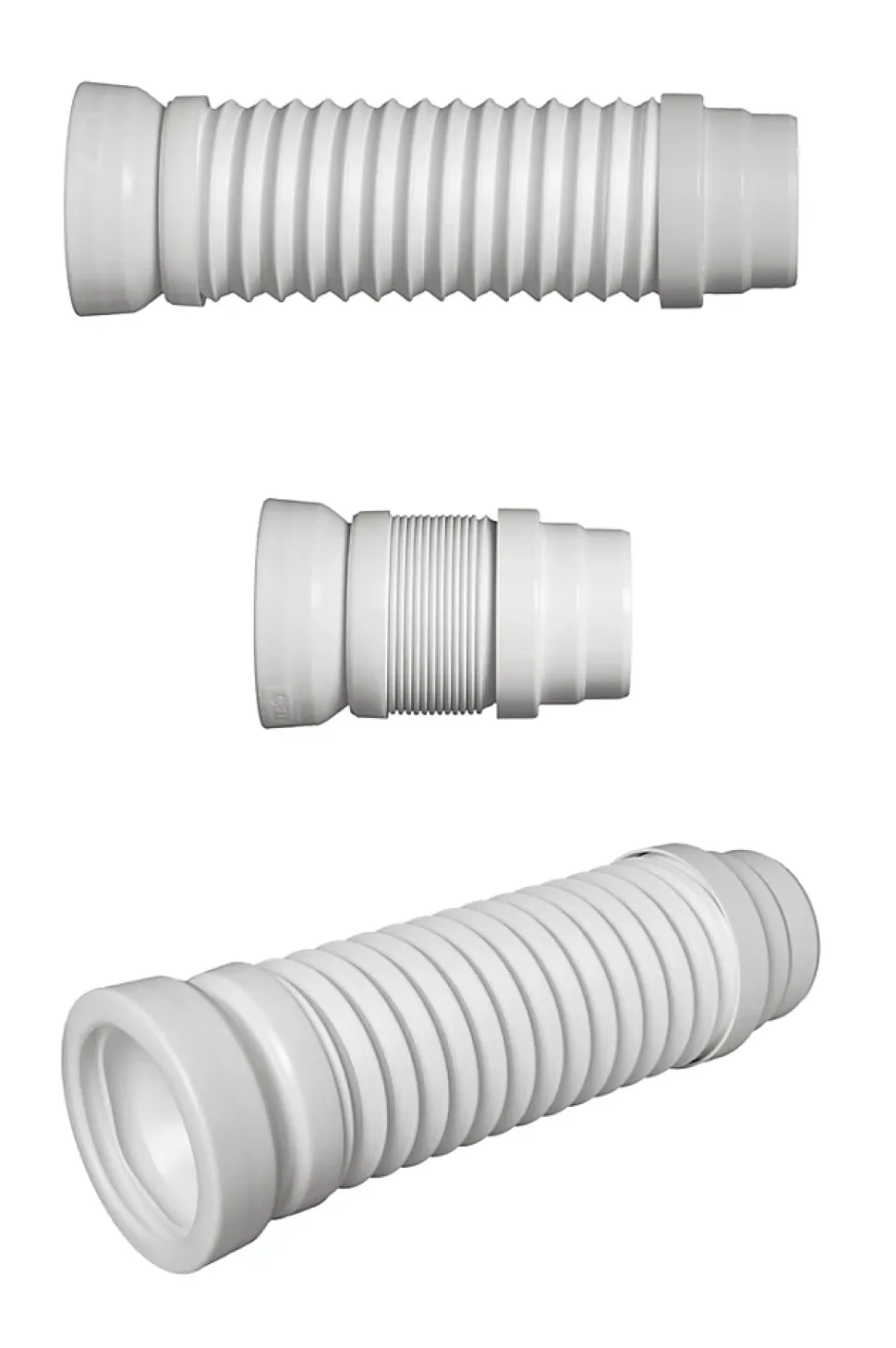 Raccord WC extensible MULTIDROIT - Extensibilité: 180-380mm - raccordement canalisation diam : 93 et 100 mm