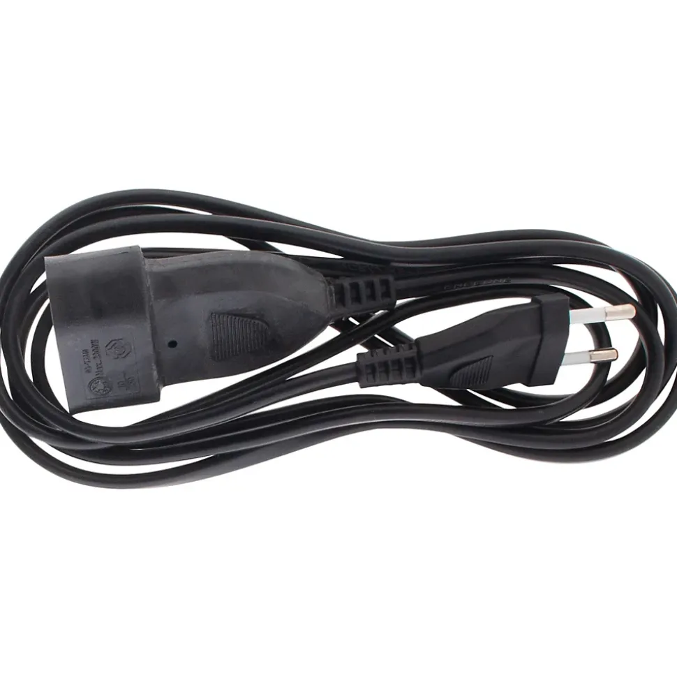 Rallonge de câble HO5VV-F 2x1mm² - 2m - noir - Zenitech