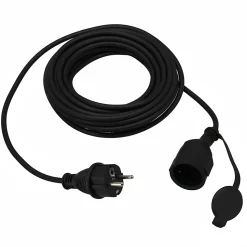 Rallonge de jardin noire Schuko 10 m 3x1,5 mm² IP44 HOROZ