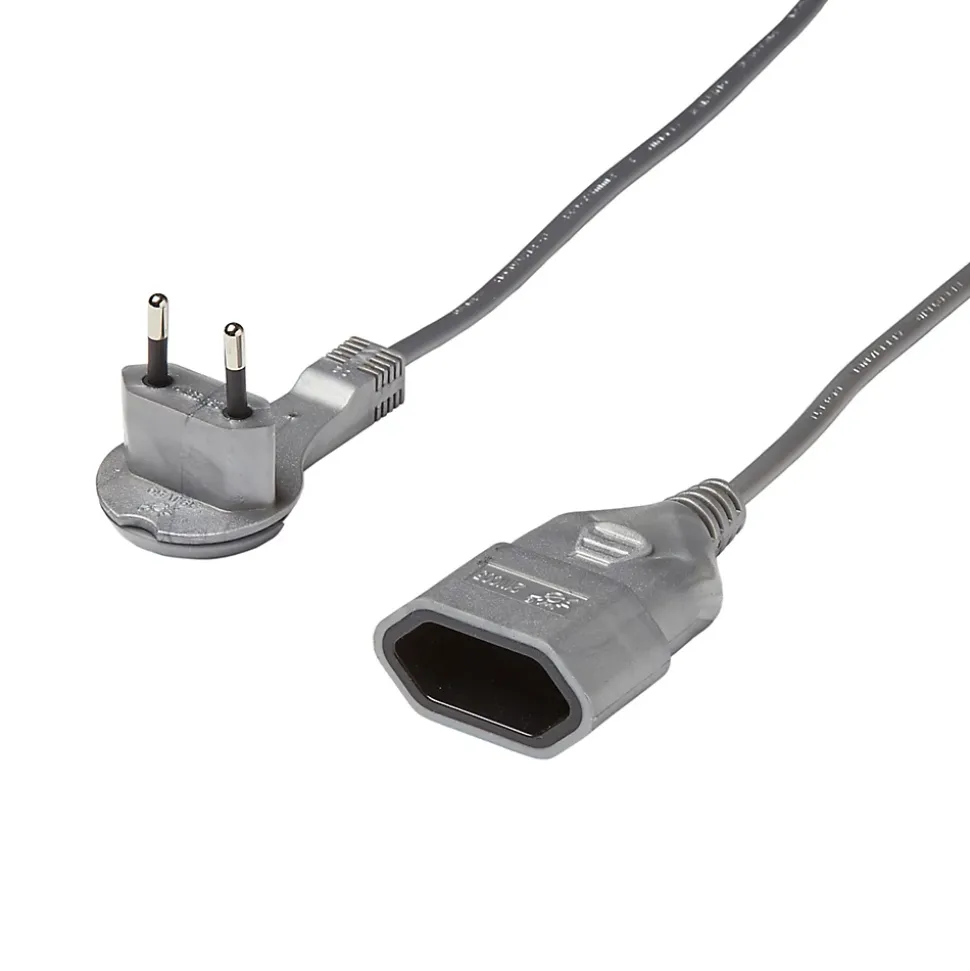 Rallonge intérieur H03VVH2-F Diall 2 x 0.75mm² 3m prise métal