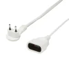 Rallonge intérieur H03VVH2-F Diall 2 x 0.75mm² 3m prise blanc