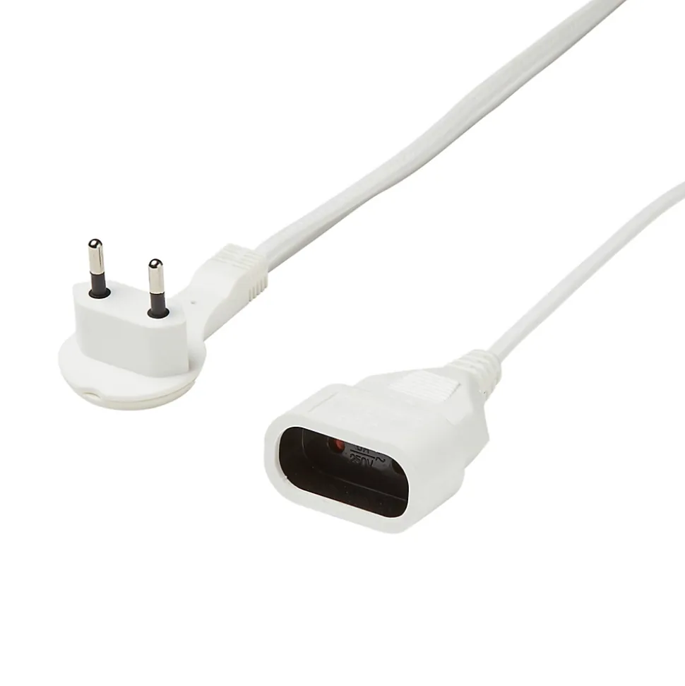 Rallonge intérieur H03VVH2-F Diall 2 x 0.75mm² 3m prise blanc
