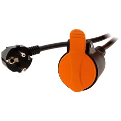 Rallonge IP44 10m + clip fixation orange Zenitech