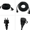 Rallonge électrique à clapet 25m HO7RNF noir 16A 230V Gao