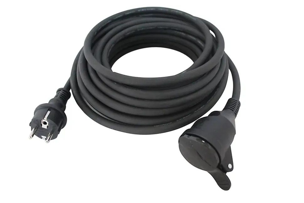 Rallonge électrique Diall H07RNF 3G1 5mm² avec clapet 20m noir