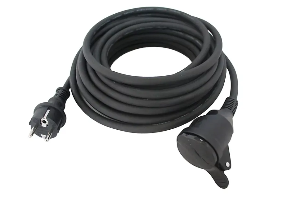 Rallonge électrique Diall H07RNF 3G1 5mm² avec clapet 20m noir
