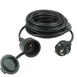 Rallonge électrique extérieure 10 m IP44 câble robuste avec cache prise