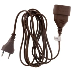 Rallonge 3m - HO3VVH2F 2x0,75mm² 6A - marron - Zenitech