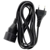 Rallonge 3m - HO3VVH2F 2x0,75mm² 6A - noir - Zenitech