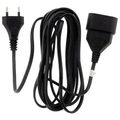 Rallonge 5m - HO3VVH2F 2x0,75mm² 6A - noir - Zenitech